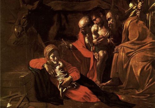The Adoration of the Shepherds caravagio