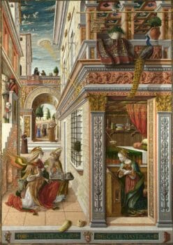 The Annunciation with Saint Emidius painting Carlo Crivelli