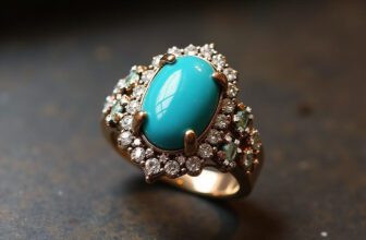 Art deco engagement ring turquoise