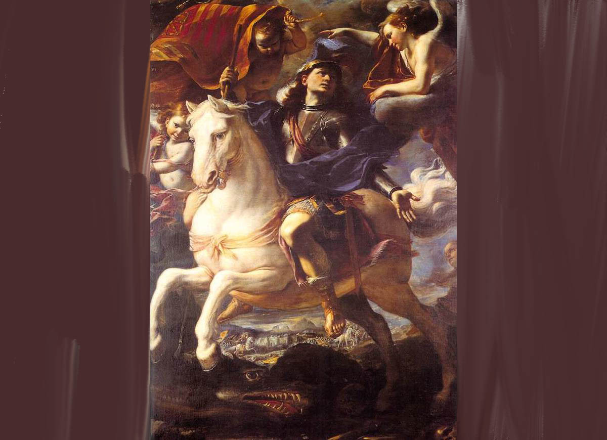 The Drama of Faith: Saint George on Horseback by Mattia Pret The Drama of Faith: Saint George on Horseback by Mattia Pret