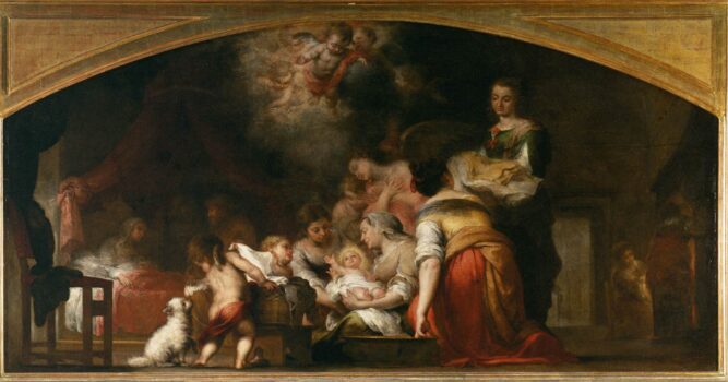 The Birth of the Virgin Bartolomé Esteban Murillo