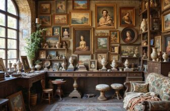 Antique art shop in Italy