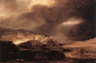 Stormy landscape rembrandt