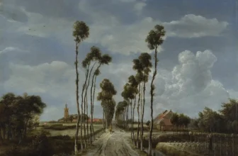 The Avenue at Middelharnis by Meindert Hobbema
