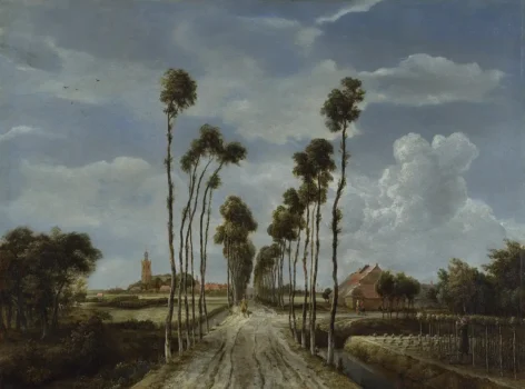 The Avenue at Middelharnis by Meindert Hobbema