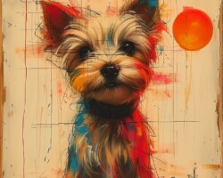 Vintage Art Dog Gallery 79 graffiti style of west highland white terrier digital art