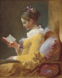 Mystical Art: A Young Girl Reading Painting
