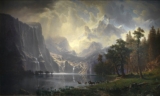 Albert Bierstadt Among the Sierra Nevada Painting