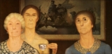 The Golden Gurls: Daughters of Revolution Painting by Grant Wood