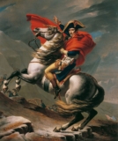 What is the story behind Napoleon Crossing the Alps painting