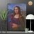 Mona Lisa Painting Reproduction Print on Canvas Oil Paint Texture