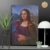 Mona Lisa Painting Reproduction Print on Canvas Oil Paint Texture
