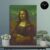 Mona Lisa Art Print on Canvas Painting Reproduction Bronze Texture