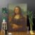 Mona Lisa Art Print on Canvas Painting Reproduction Glass Texture